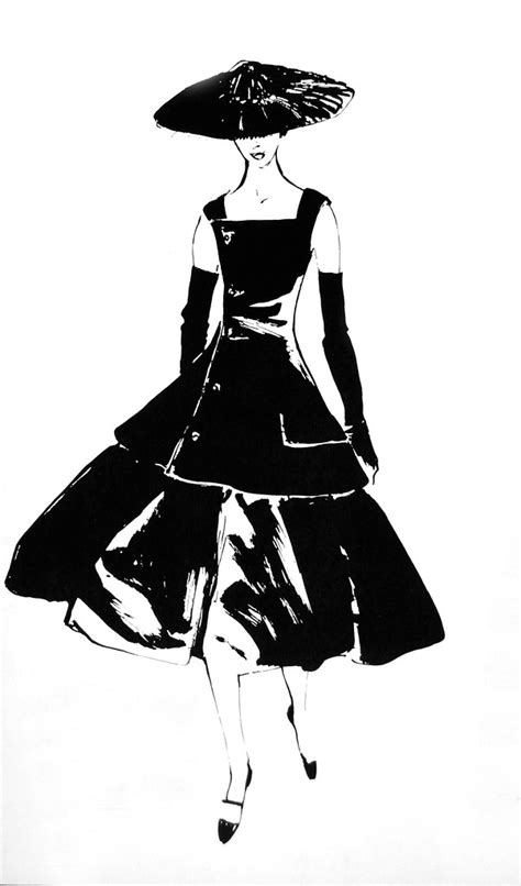 dior a line 1955 spring summer sketch|dior fashion history.